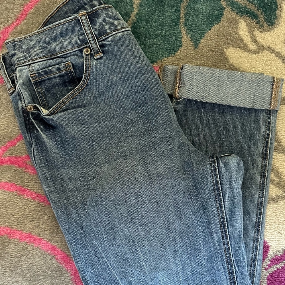 Old Navy Mid-Rise Boyfriend Distressed Jeans - Sz 4